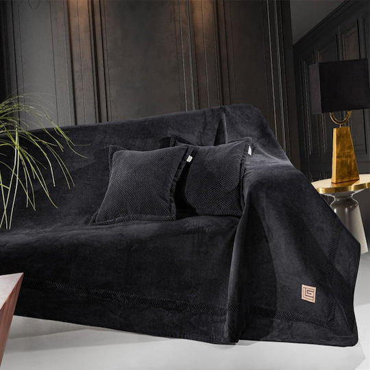 Guy Laroche Rubicon Ριχτάρι Πολυθρόνας Δύο 'Οψεων 150x170εκ. Black