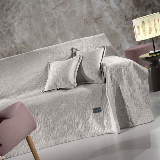 Guy Laroche Ριχτάρι Διθέσιου Καναπέ Avon 170x250εκ. Elephant με Μαξιλαροθήκη