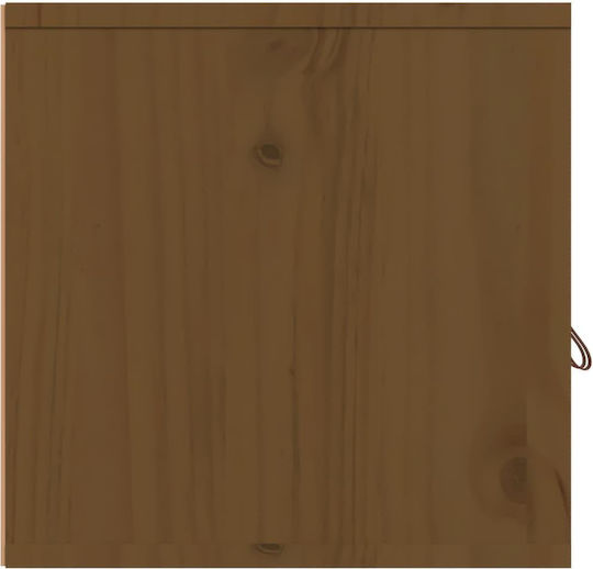 Dulap Suspendat pentru Sufragerie din Lemn Masiv Natural - Miere 80x30x30cm