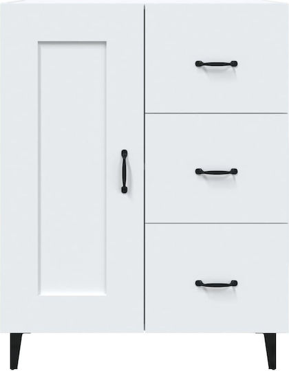 Μπουφές Ξύλινος Λευκός 69.5x34x90cm