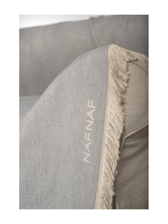 Naf Naf 358-78 Ριχτάρι Πολυθρόνας Chenille 180x180εκ. Grey 520801345453