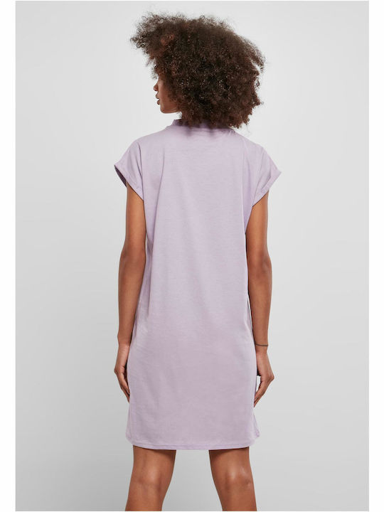 Urban Classics Rochii de vară pentru femei Mini Tricou Rochie Violet