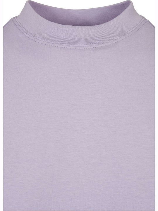 Summer Mini Athletic T-Shirt Dress Short Sleeve Purple