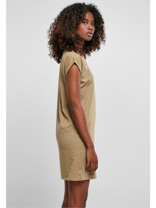 Rochii De Vară Pentru Femei Mini Rochie Sport Tricou Mâneca Scurtă Kaki