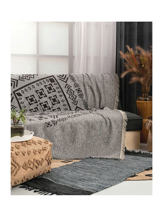 Palamaiki Vegor Ριχτάρι Πολυθρόνας Chenille 180x180εκ. Grey 9-120592-002