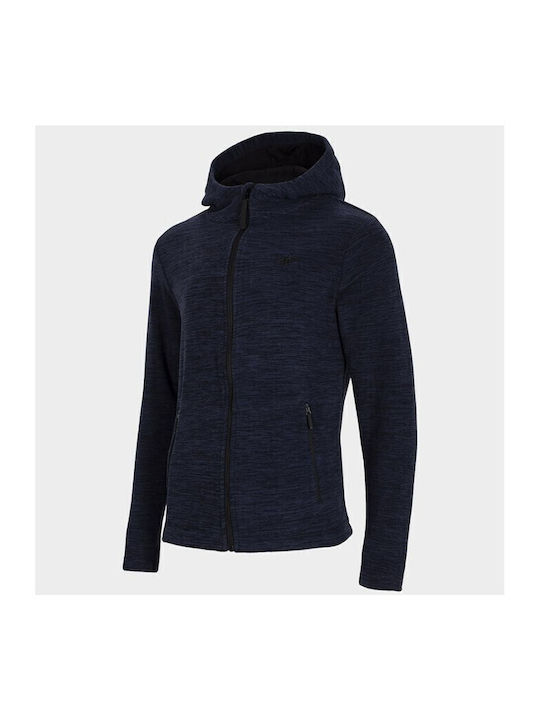 Men's Cardigan with Hood Navy Blue