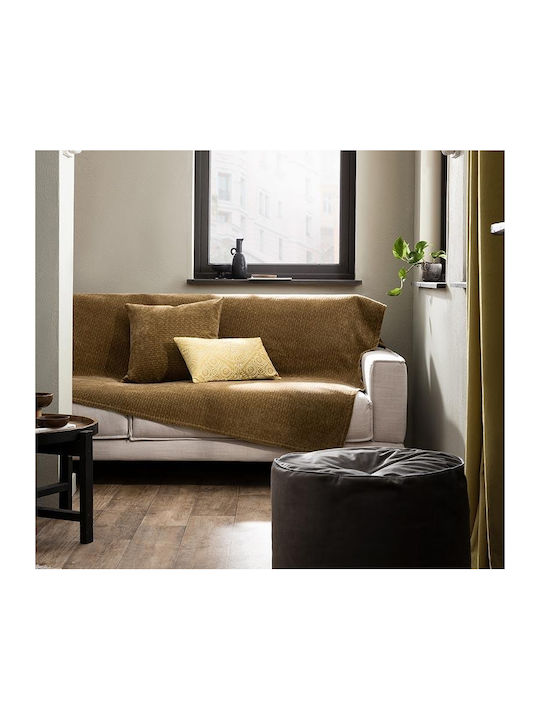 Gofis Home 421 Ριχτάρι Διθέσιου Καναπέ Βελουτέ 180x250εκ. 37 Gold Green 2007421237228