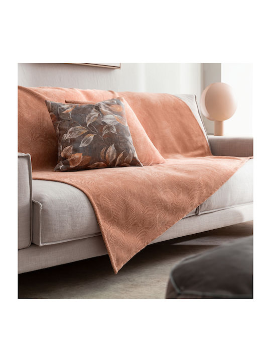 Gofis Home Four-Seater Sofa Throw 2 Sides 447 180x350cm 13 Clay Brown