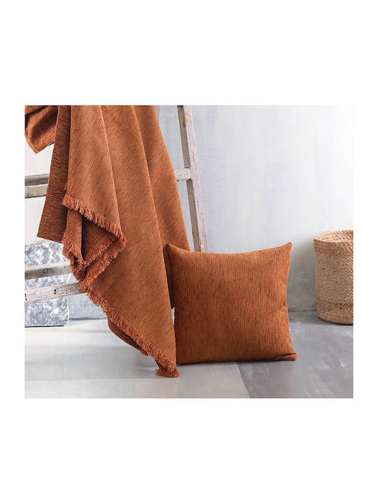 Rythmos Essie Sofa Throw 2 Seater 2 Sides Chenille 180x240cm Terracotta