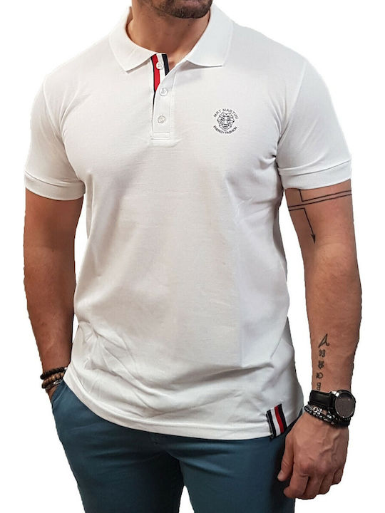 Short Sleeve White Polo Blouse