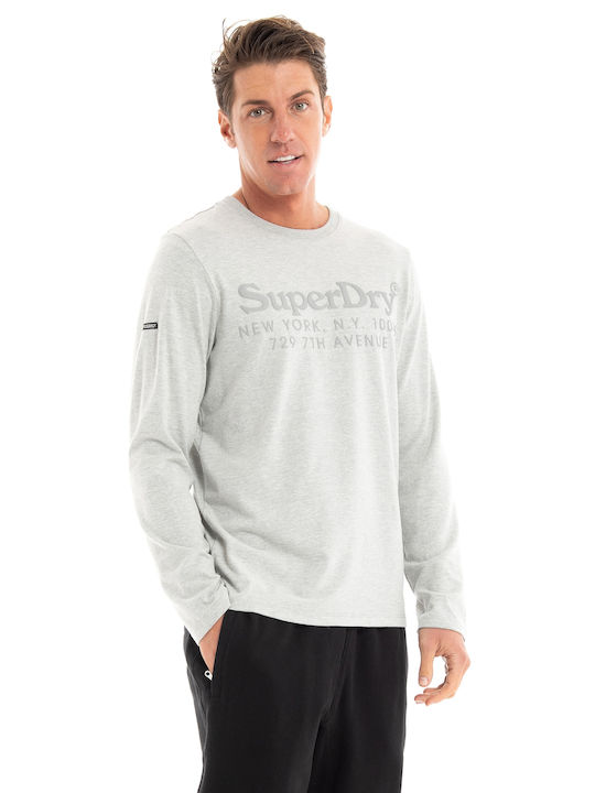 Superdry Vintage Venue Tonal Men's Long Sleeve Blouse Gray