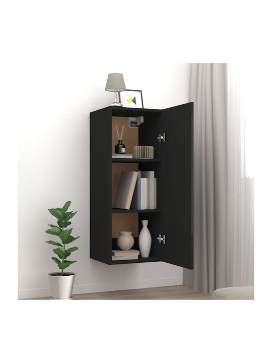 Kabinett Wand Black 34.5x34x90cm