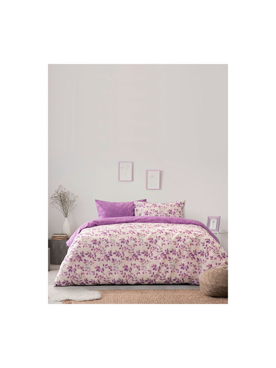 Kocoon Duvet Cover Set Single with Pillowcase 165x245 Fall 30432 Lilac