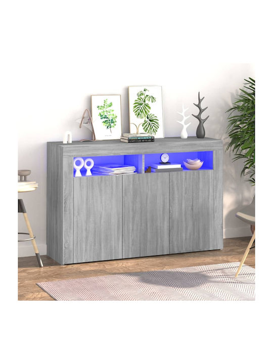 Wooden Buffet Γκρι L115.5xW30xH75cm