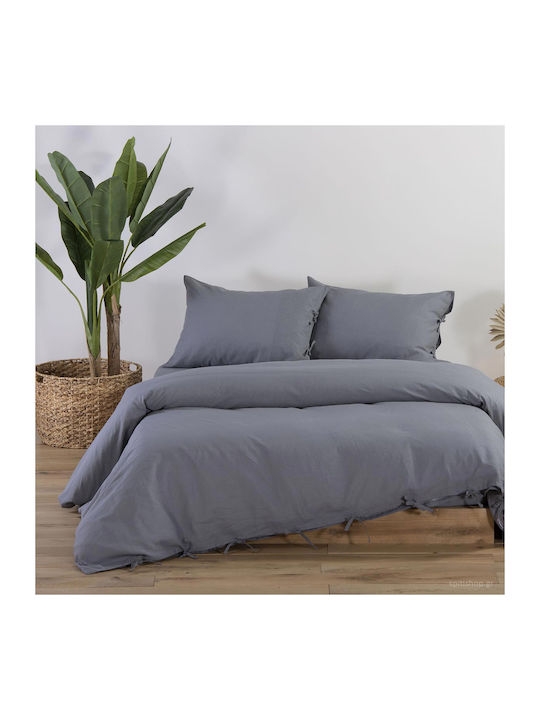 Nef-Nef Homeware Duvet Cover Cotton Queen 220x240 Grey Grey