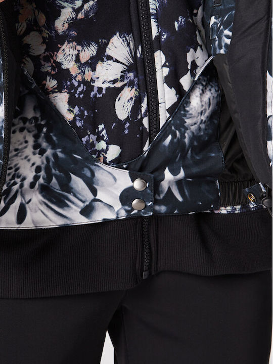 Roxy Jet Ski Premium ERJTJ03375-KVJ2 Γυναικείο Μπουφάν για Σκι & Snowboard True Black Future Flower