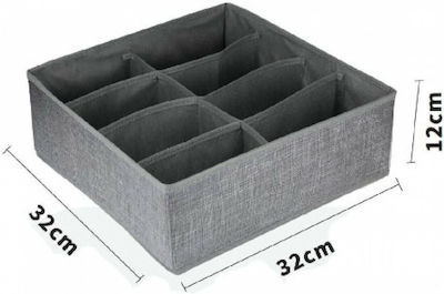 Fabric Drawer Organizer For Clothes in Gray Color 32x32x12cm 1pcs