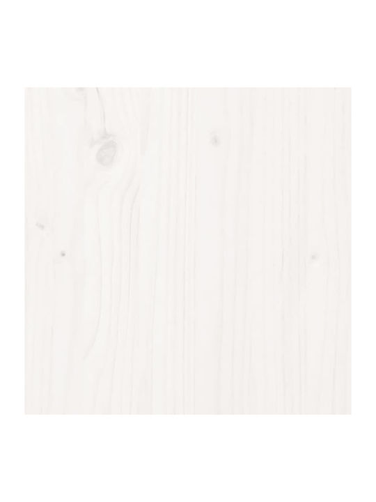 Bufet din Lemn Masiv cu Sertare Alb 70x35x80cm