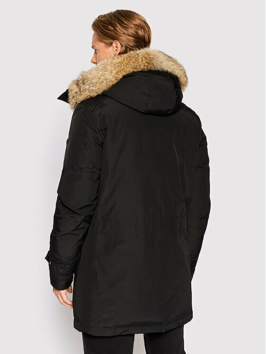 Woolrich Polar Herren Winter Jacke Parka Schwarz