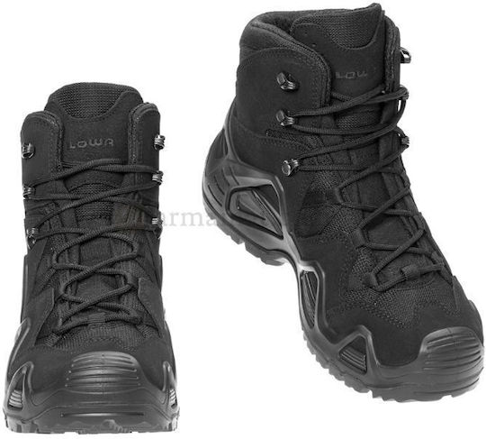 Lowa Military Ankle Boots Zephyr GTX Mid TF Waterproof with Gore-Tex Membrane Leather Black