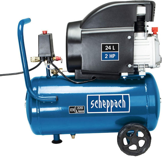 Scheppach HC26 Single-Phase Air Compressors 93dB with Power 2hp and Airtank 24lt 5906135901