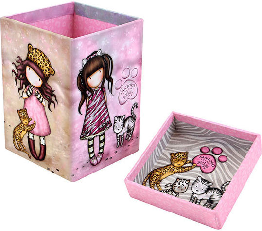 De hârtie Suport pentru creioane Gorjuss Wild în Culoare Roz 1buc 11.2x8.2x8.2cm