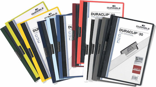 Durable Ντοσιέ με Κλιπ Συνεδρίου για Χαρτί A4 Γκρι Duraclip 30