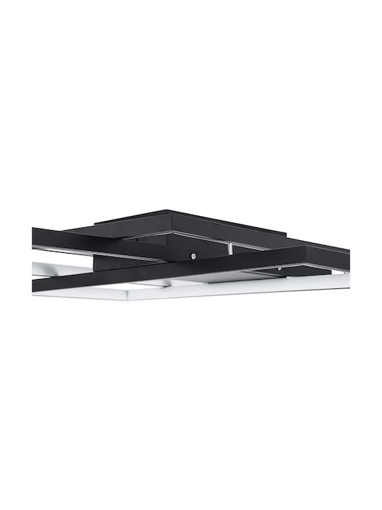 GloboStar Quadra Ceiling Mount Light 85cm Black with Integrated LED and Remote Control