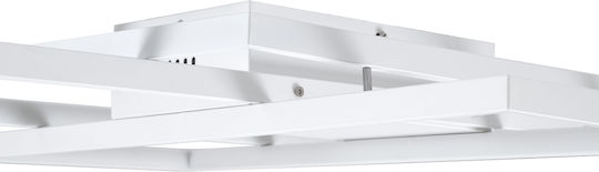 GloboStar Quadra Deckenleuchte 85cm Weiß mit Integrierter LED und Fernbedienung