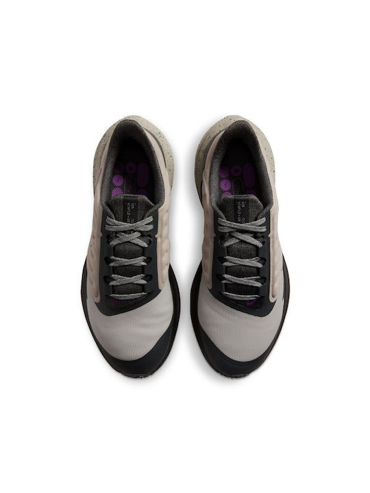 Air Winflo 9 Shield Sport Shoes Running Cobblestone / Dark Smoke Grey / Black / Vivid Purple