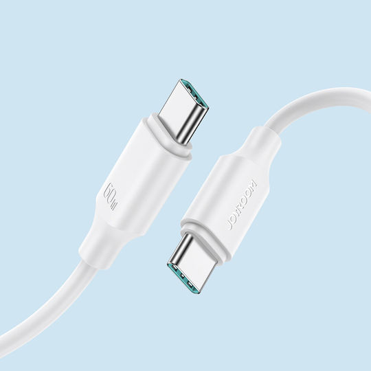 Joyroom S-CC060A9 USB 2.0 Cable USB-C male - USB-C 60W Λευκό 1m