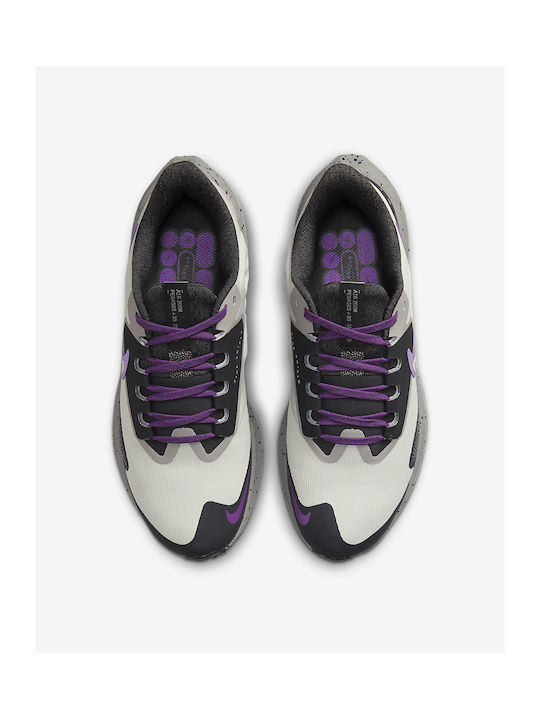 Air Zoom Pegasus 39 Shield Damen Sportschuhe Laufen Light Bone / Cobblestone / Dark Smoke Grey / Vivid Purple