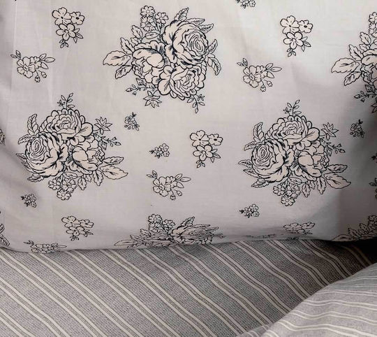 Palamaiki Bettwäsche-Set Überdoppel 240x260cm. Fashion Life FL6165 Weiß 4Stück