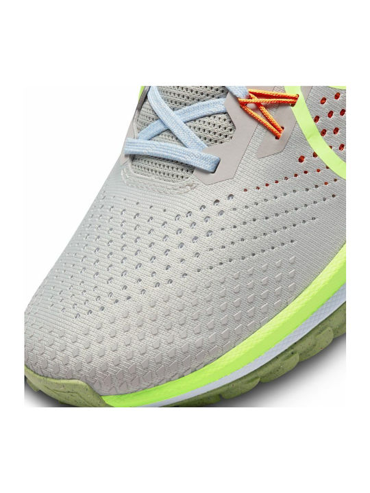React Pegasus Trail 4 Sport Shoes Trail Running Light Iron Ore / Cobblestone / Football Grey / Volt