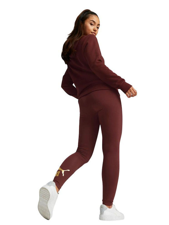 Essentials Training Women's Long High Waist Burgundy Leggings