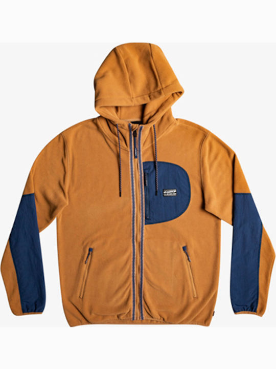 Down Time Ανδρική Ζακέτα Fleece με Κουκούλα Tabac