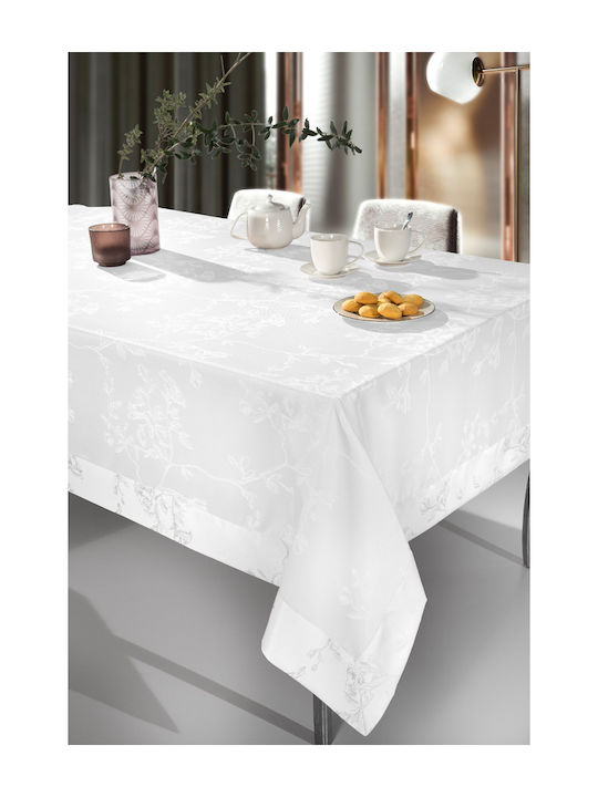 Guy Laroche Campus Polyester Tablecloth White 160x220cm