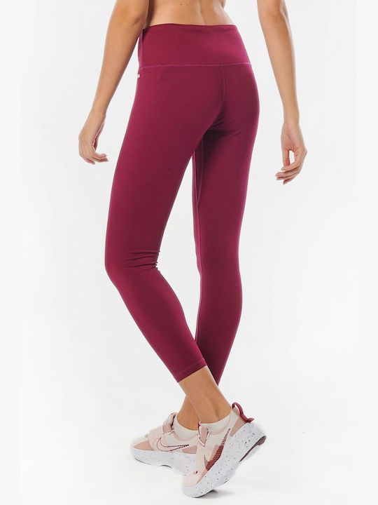 Body Action Women's Cropped Legging Dark Maroon