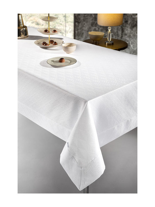 Guy Laroche Tablecloth Motion White 160x320cm