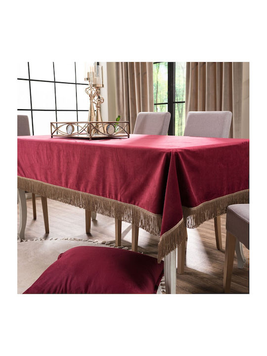 Teoran Tablecloth Velvet with Fringe 10 140x180cm