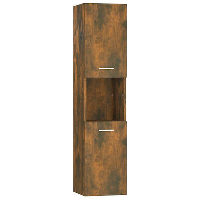 vidaXL Cabinet de coloană pentru baie Perete M30xL30xH130cm Stejar