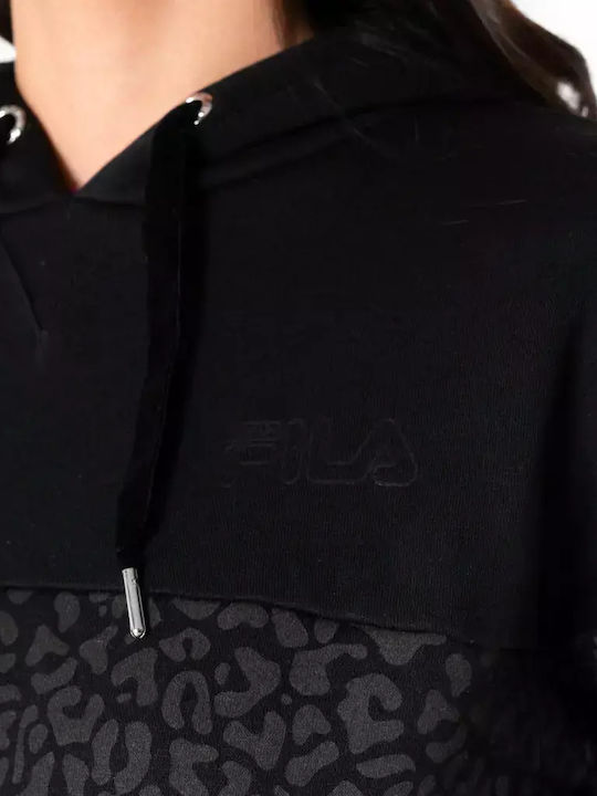 Cropped Women's Sweatshirt Hooded Black