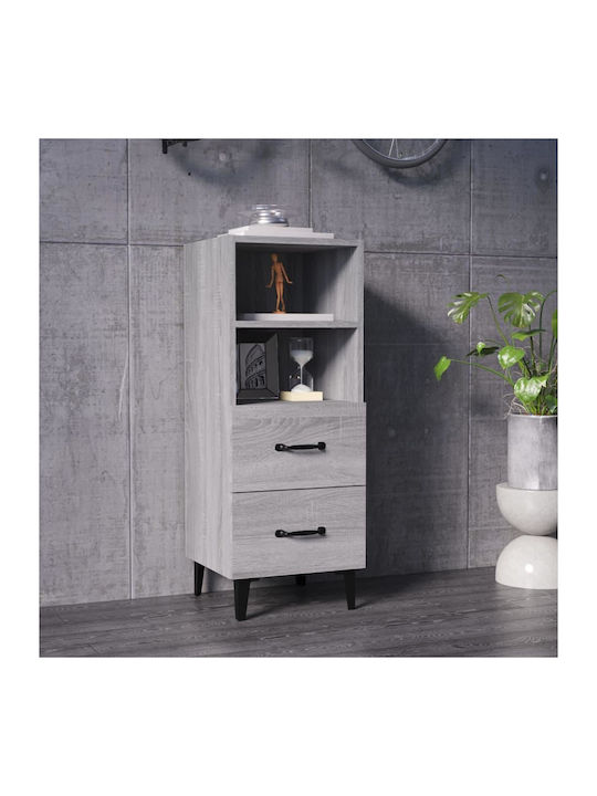 Drawers Storage Wooden Grey Sonoma L34.5xW34xH90cm