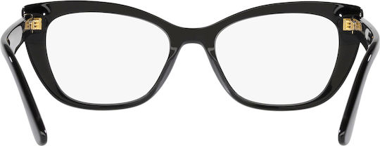 Dolce & Gabbana Plastic Eyeglass Frame Butterfly Black DG3360 3246