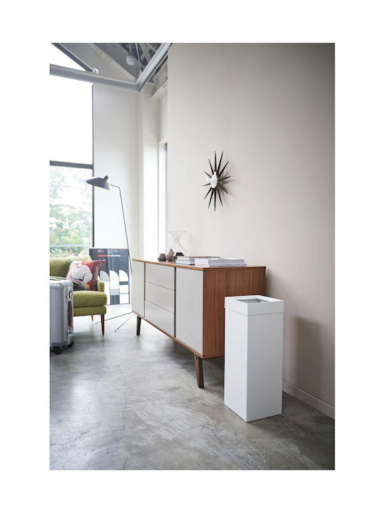 Yamazaki Yamazaki Tower Waste Bin Metallic White 27L