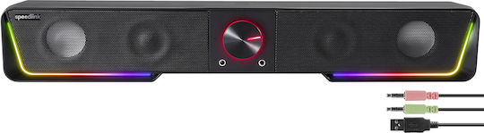 SpeedLink Gravity 2.0 Wireless Speakers with RGB and Bluetooth 3W Black