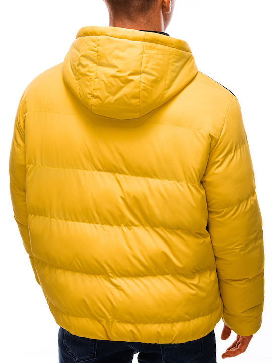 Edoti Men's Winter Puffer Jacket Yellow