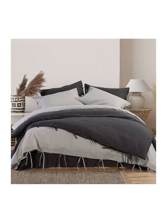 Nef-Nef Homeware Duvet Cover Single 160x220 Anthracite Anthracite