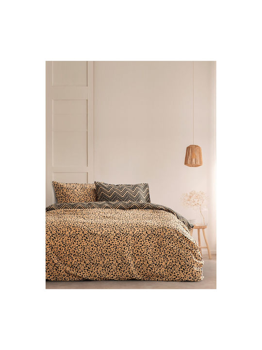 Kocoon Duvet Cover Set Cotton Single with Pillowcase 165x245 Zola Beige