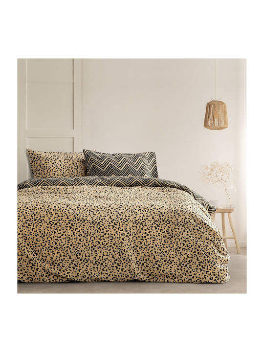 Kocoon Duvet Cover Set Cotton Single with Pillowcase 165x245 Zola Beige
